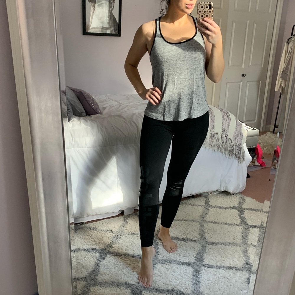 Gray athletic tank